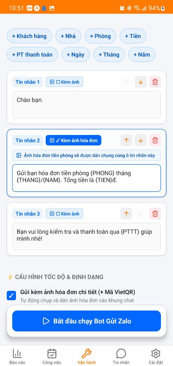 Cấu hình Zalo Bot