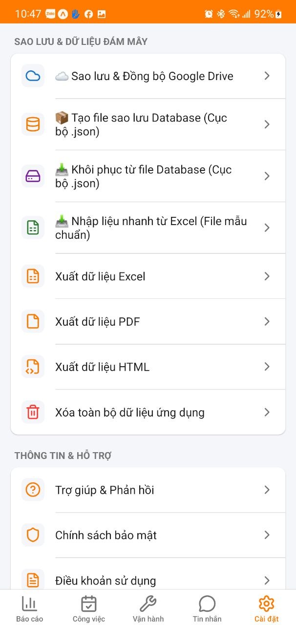 Sao lưu Google Drive